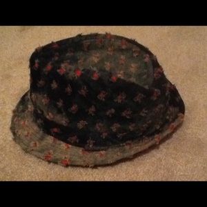 FUN Blue denim hat with ❤️💃💃red highlights❤️💃💃